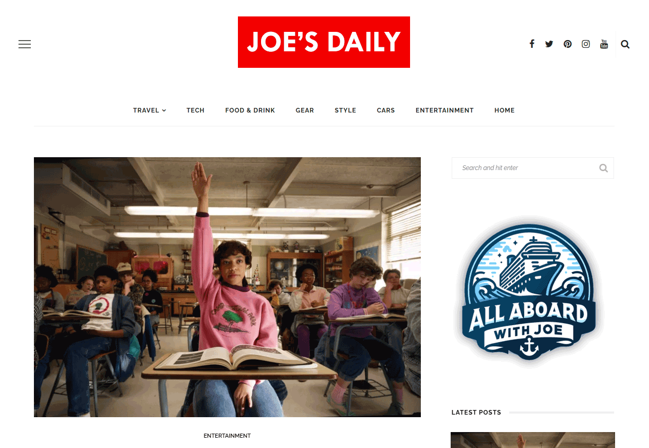 Joe's Daily website screenshot